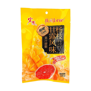 Fruit Juice Hard Candy Mango Pomelo Sago Flavor, 2.82 oz【 Contains Vitamin C 】