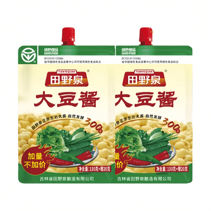 [중국 직배송] 톈예취안 정통 동북 중국식 된장, 농가 스타일 소스, 130g*2봉지