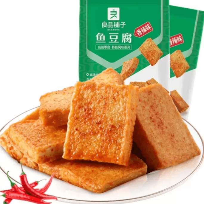 Liangpin Puzi Fish Tofu 170gx1 Bag Of Spicy Dried ToFu Leisure Snacks