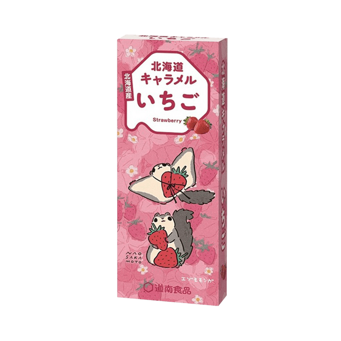 道南食品 北海道動物插畫奶糖 草莓口味 18 116g