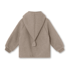 Kids LIFF Teddy Jacket In Grey Brown 3Y