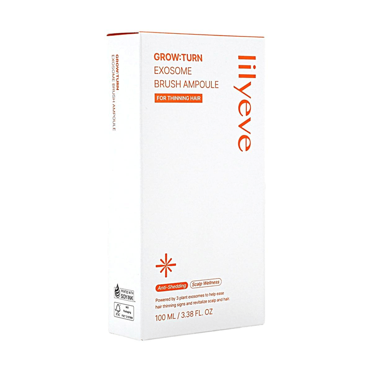GROWTURN 헤어 성장 세럼 3.38 fl oz, 내장 마사지 브러시 및 엑소좀 기술 포함 6
