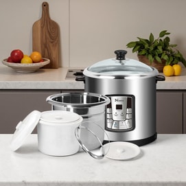 美国NARITA 10L超大容量多用电炖锅电炖盅 一锅双胆隔水炖 快速加热保温 煲汤炖煮 10L - NSQ-1005E