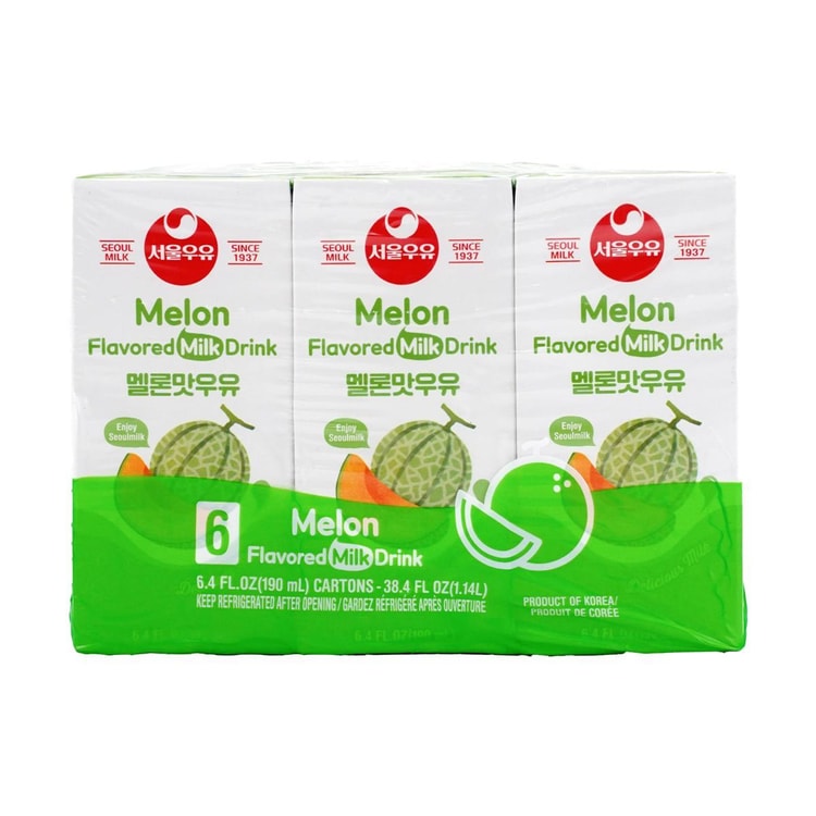 SEOUL MILK メロン風味ミルク、6.42液量オンス×6パック - Yami