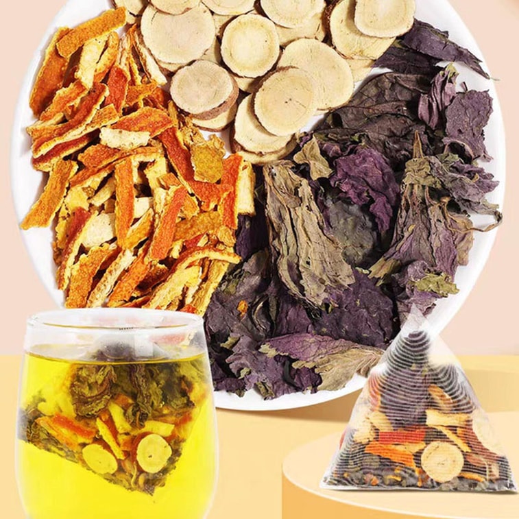 【Expédition directe du Canada】 Thé au périlla, à la réglisse et à la mandarine séchée Sifanda 100g (5g × 20 sachets) Thé à base de plantes rafraîchissant et apaisant, thé de médecine chinoise quotidien pour réguler le qi et hydrater la gorge, thé rafraîchissant essentiel pour l'indigestion et les mucosités, thé à base de plantes Sivan pour soulager la gorge, thé à infuser quotidien toute l'année 5