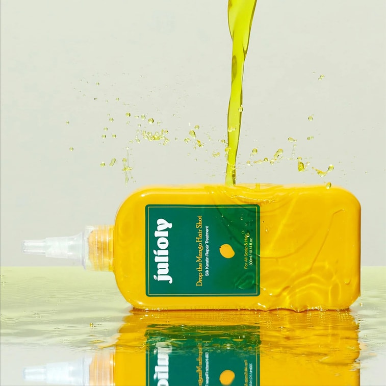 韩国 Julioly 芒果安瓶发膜|3秒液体变奶油|深层滋养修护|顺滑柔亮不打结|无硅油|适合受损干枯发质 300ml 8