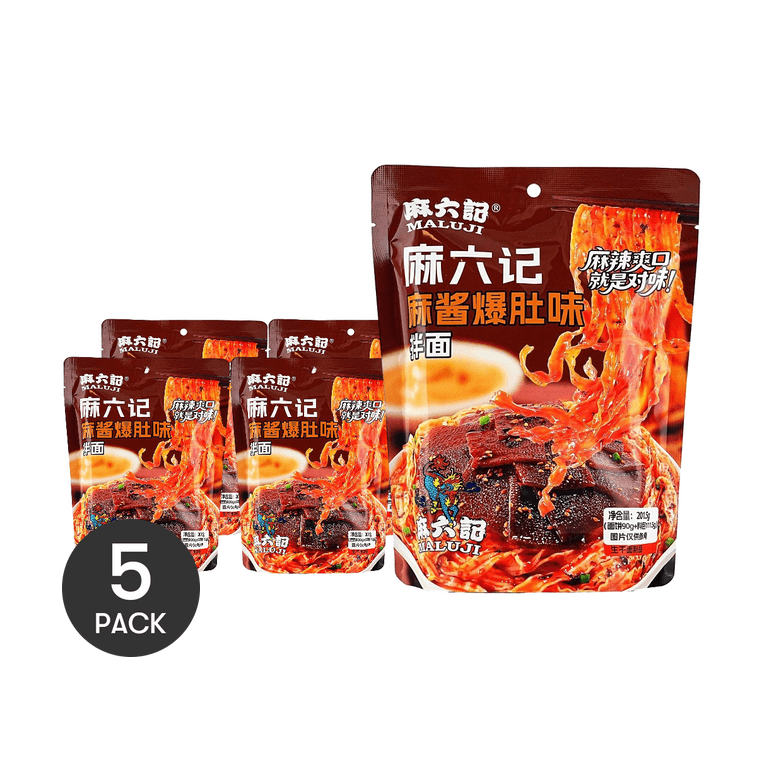 麻六记 麻醬爆肚麵 拌麵 201.5g *5【5份超值裝】【網紅新品】【爆款美味宵夜速食】【雙醬醇香 細膩絲滑】 3