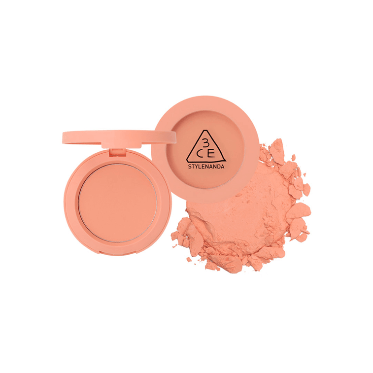 韩国3CE MOOD RECIPE 单色腮红 哑光自然修容 #PEACH SPLASH 杏桃色 5.5g 5