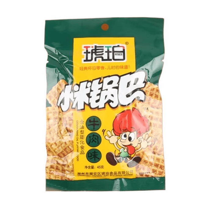【中国直送】琥珀せんべい（牛肉味）45g×1袋