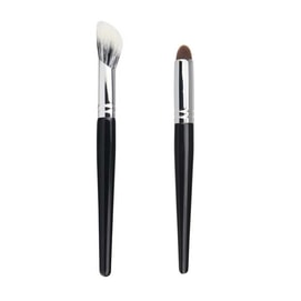 Blush Brush Wool Sculpting Brush and Round Concealer Brush Set 2pcs