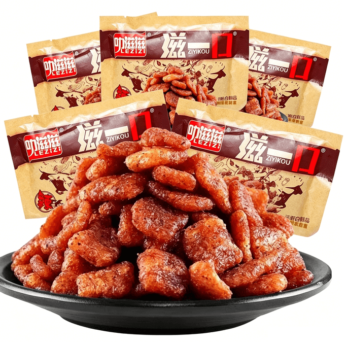 Fragrant Shiitake Mushroom And Fatty Beef Vegetarian Meat, Korean Style Vegetarian Beef, Shredded Vegetarian Beef, 5 packs Of Approximately 75g, Spicy Strips, Gluten, Nostalgic Snacks
