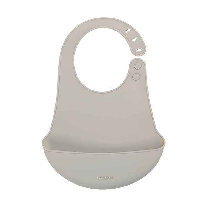 BonBon 아기용 방수 부드럽고 내구성 조절 가능한 실리콘 턱받이 코코아 215x300x22mm