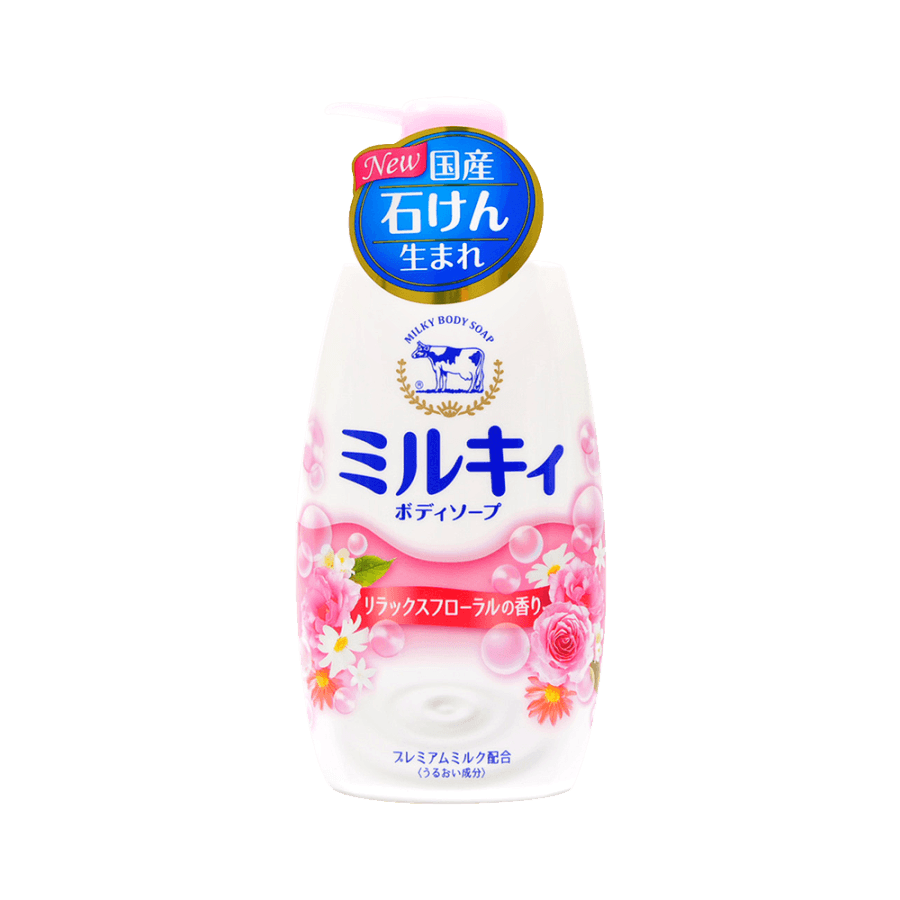 日本直邮cow牛乳石碱共进社沐浴露轻松花香型550ml怎么样