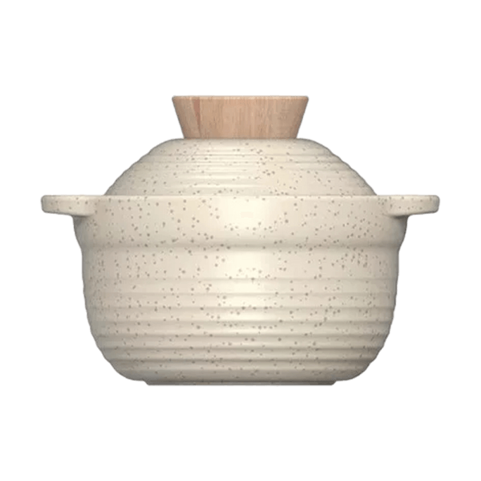 Yuan Shi Series 2개의 뚜껑이 있는 흙으로 만든 냄비 74.39 fl oz 【별 모양 디자인】【스포듀민 소재】