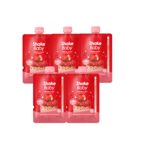 【韩国直邮】 韩国 SHAKE BABY SHAKEBABY蛋白质代餐奶昔 草莓味 45g×5包