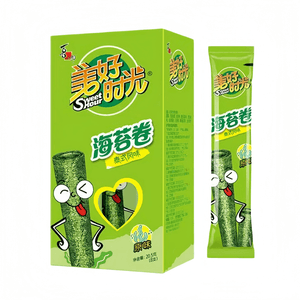 Delicious Time Original Flavor Seaweed Rolls Kids' Snack Nutritious Ready-to-Eat Seaweed 20.5g (Thai Original Flavor Seaweed Rolls) 1 Box (8 Rolls In Total)