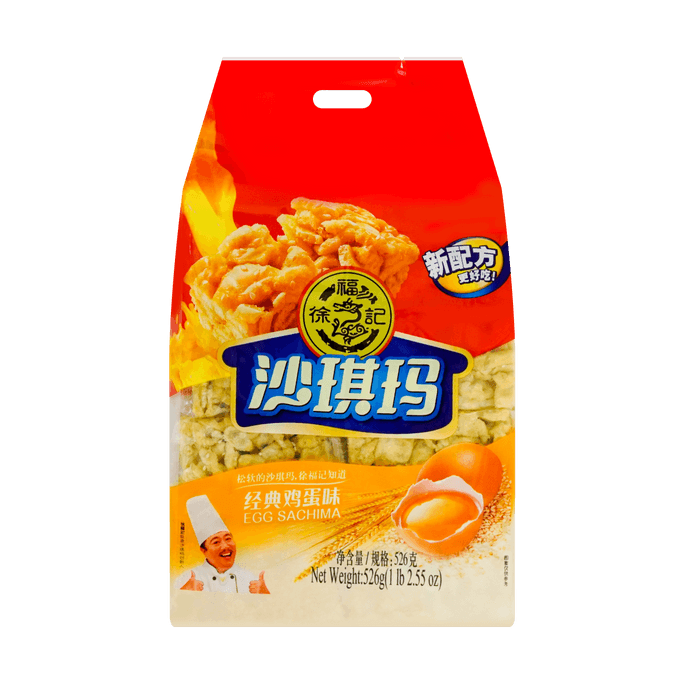 台湾徐福记 沙琪玛 松软系列 鸡蛋味 16块入 526g