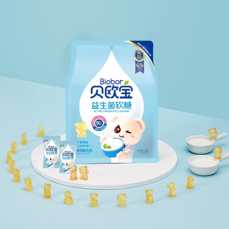 贝欧宝 酸奶味 活性益生菌小熊软糖儿童和幼儿健康营养零食 - 225 克 8