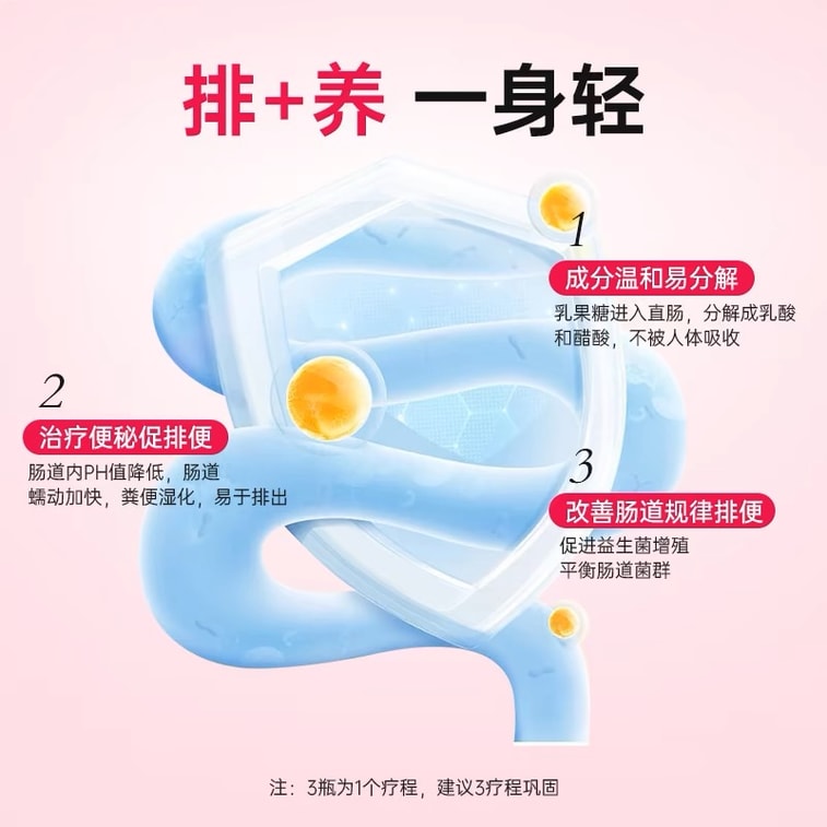 【中国直邮】 美罗 乳果糖口服溶液便秘孕妇婴幼儿童成人润肠通便排毒益生菌  100ml/瓶 3