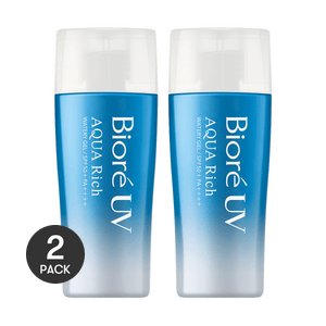 Biore UV Aqua Rich Watery Sunscreen GEL,Blue Bottle Sunscreen SPF50+/PA++++ 70ml *2【Value Pack】