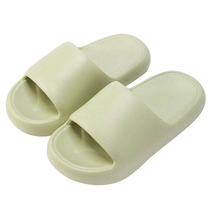 Summer Slippers Sandals  Non-slip Thickened and Heightened Light Green US 6