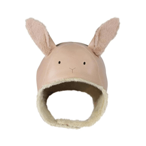 美國 MOM LOVES ME 兒童獨家冬季真皮帽 - 冬季兔子 5-6歲