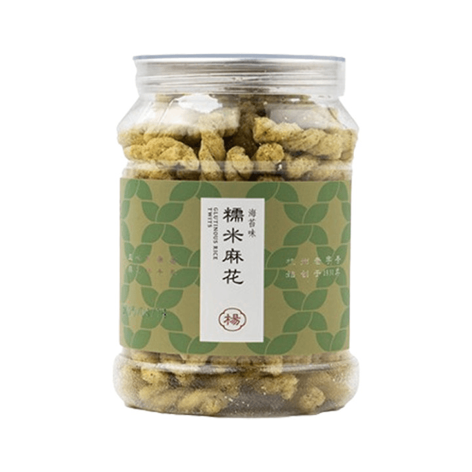 【中國直郵】 楊先生 手工糯米小麻花(海苔味) 杭州特產 美味網名小吃 每罐235克【國慶後發貨】