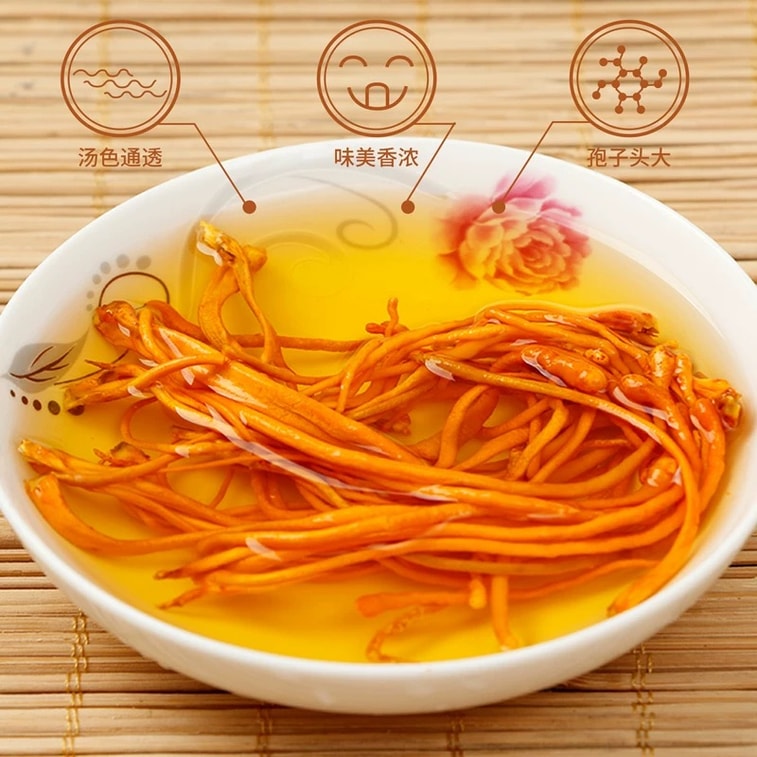 ジュンヤン冬虫夏草の花、新鮮な季節の商品、乾燥冬虫夏草、手摘み、天然硫黄フリー、スープや鍋に最適な栄養豊富なキノコ、腎臓と陽を元気にし、睡眠を改善し、免疫力を高めます、50g 10