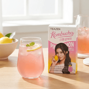 Kombucha Drink Sicily Pink Lemon Flavor, 10 Packets 1.76 oz【TWICE Sana Pick】【Low Calorie】