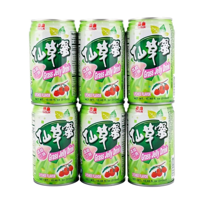 台湾泰山 仙草蜜 即食凉茶饮料 荔枝口味 310ml*6瓶【超值囤货装】【夏日饮品】