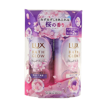 ​​日本LUX力士 水润亮泽系列 樱花限定洗护套装 洗发水400g+护发素400g 柔顺亮泽 泵装套组  