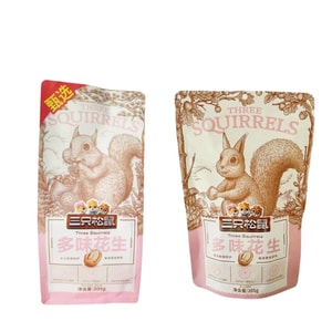 [중국 직배송] 쓰리 스쿼럴스 멀티 플레이버 땅콩, 바삭바삭한 스낵 견과류 205g