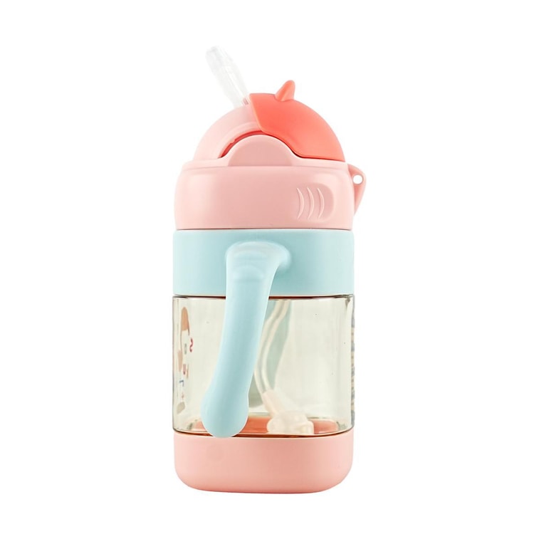 Children's Square Straw Cup, 8 oz, Pink 3