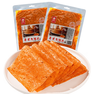 Genji Old-School Jumbo Spicy Sheets Tofu Skin Snack  Dried Tofu & Spicy Strips  200g/Bag