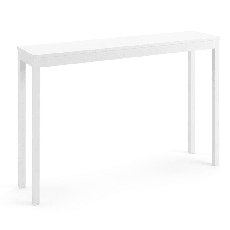 48 Inch Wooden Console Table Modern Farmhouse Sofa Table With Thickened Top-White 3