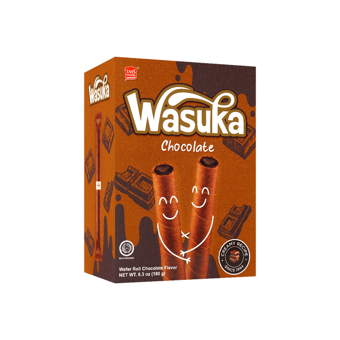 印尼WASUKA哇酥咔 爆浆威化卷蛋卷 巧克力味 180g