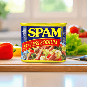 Spam 25% Less Sodium Lunch Meat Ham, 12 oz【Low Sodium】