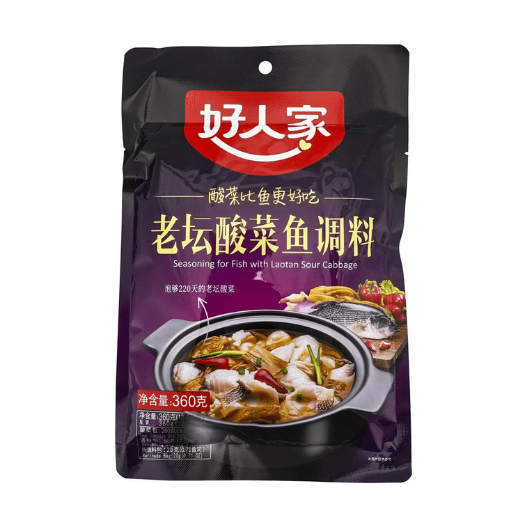 라오탄 사워 양배추 생선 양념, 12.69온스*3【3팩】 7