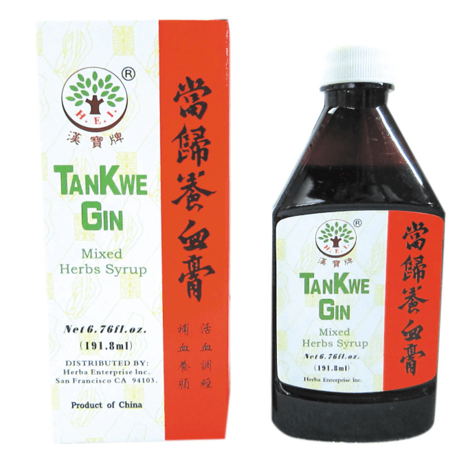 TanKwe Gin - Mixed Herbs Syrup 200ml