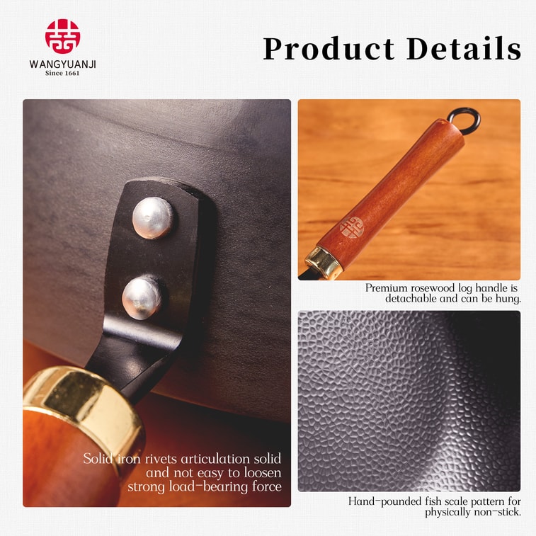 22CM Hammered Iron Milk Pot + 13cm Oil Splashing Pan – Compact Cooking Set with Mini Spatula 4