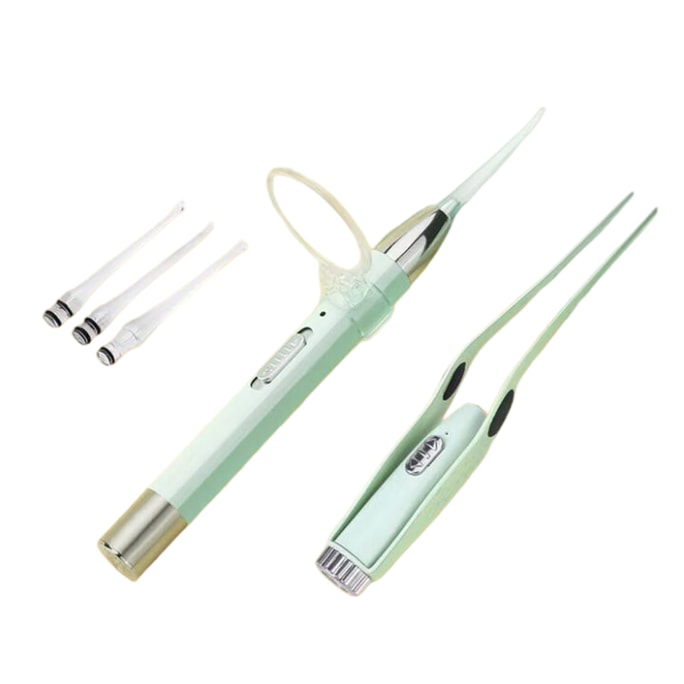 Kids Baby LED Ear Pick and Tweezers Set 1SET