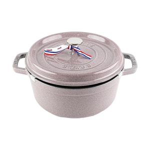 Round Dutch Oven,  Coated Cast Iron with Double Ears4 QT, Lilac