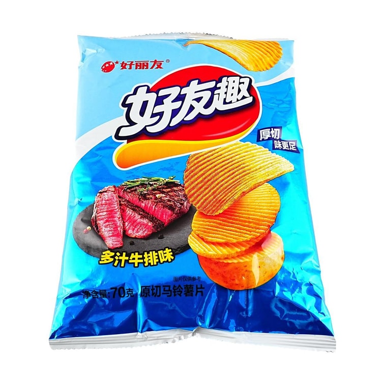 Thick-Cut Potato Chips Juicy Steak Flavor, 2.47 oz 4