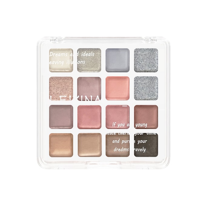 16 Shades Of Eye Shadow [03 Color Number Wild Weekend] 15g [Fine powder and easy to color] [Long-lasting color] [Girly color matching]