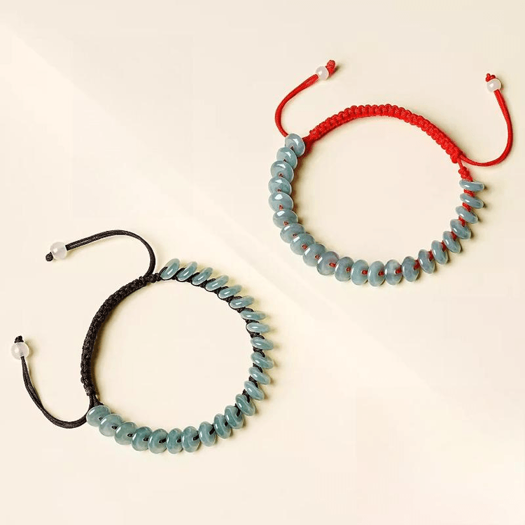Gongli Shangxin Jade Safety Buckle Red Rope Bracelet Ice Seed