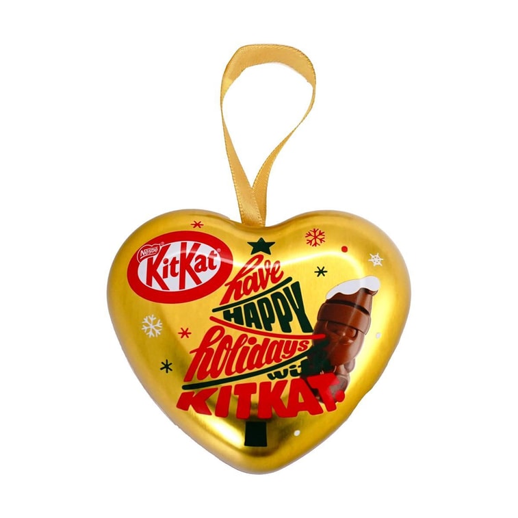 KitKat Holiday Santa Heart Ornament Gift Box,Chocolate Wafer Biscuit,3 Piece【Holiday Limited】 7
