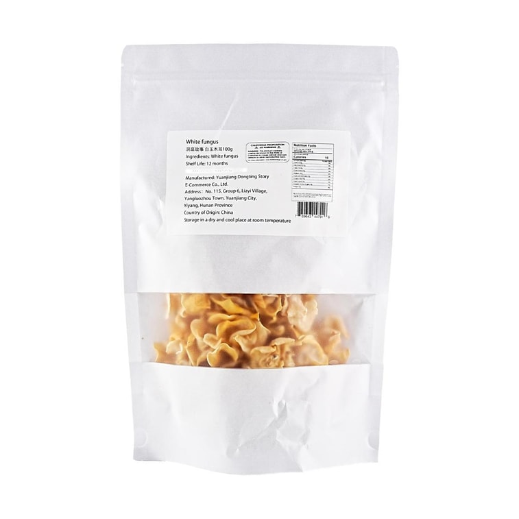 洞庭故事 白玉木耳 100g【精選白木耳 胖東來同款火鍋木耳】 5