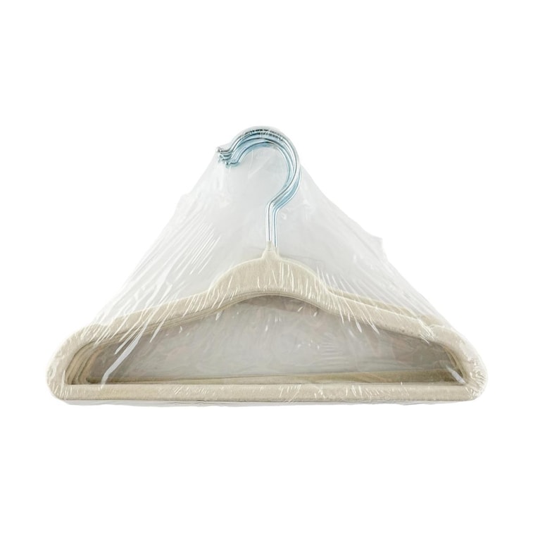 儿童专用植绒衣架 防滑无痕晾衣架 宝宝衣物专用挂架 10 个/组 黄色 3