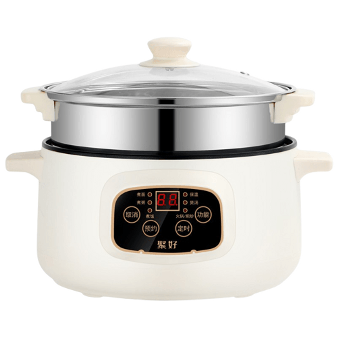110V electric hot pot multi-function khaki without steamer