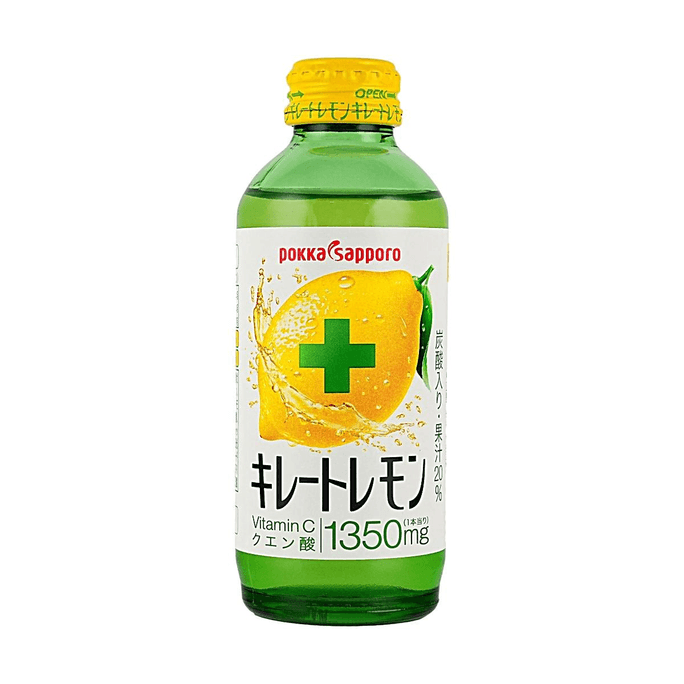 Lemonade Carbonated Drink Vitamin C White Basic Style 5.24 fl oz